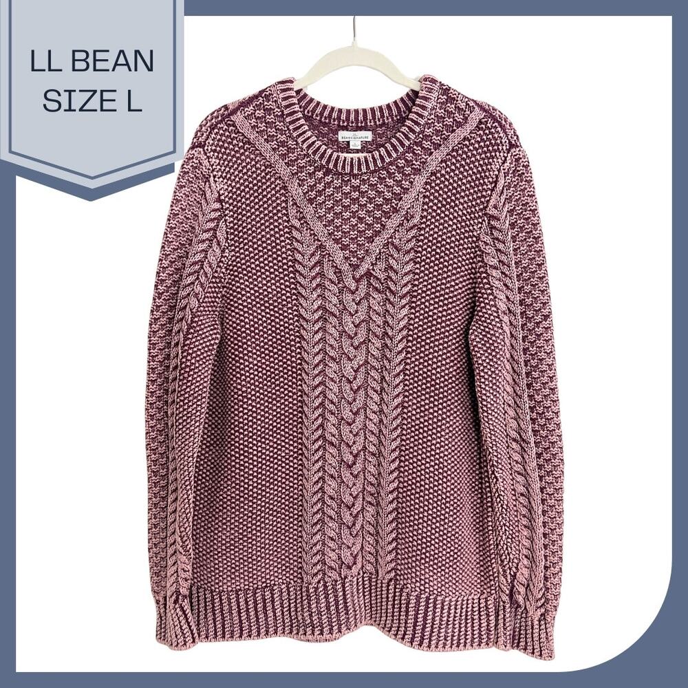 L.L. Bean Women's Pink Crew Neck Sweater